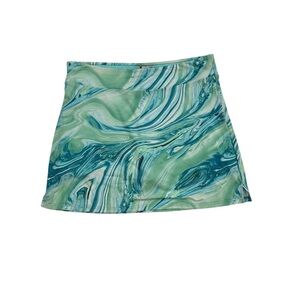 Mare Blu Milano Aqua Marble Swim Skirt Size M